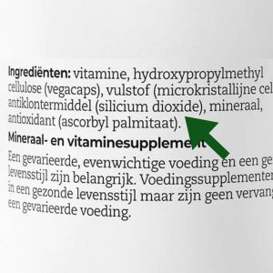 Silicium niet opneembaar in multivitamine